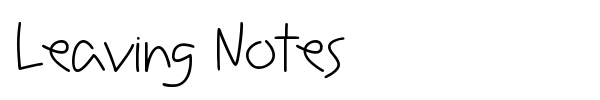 Leaving Notes font preview